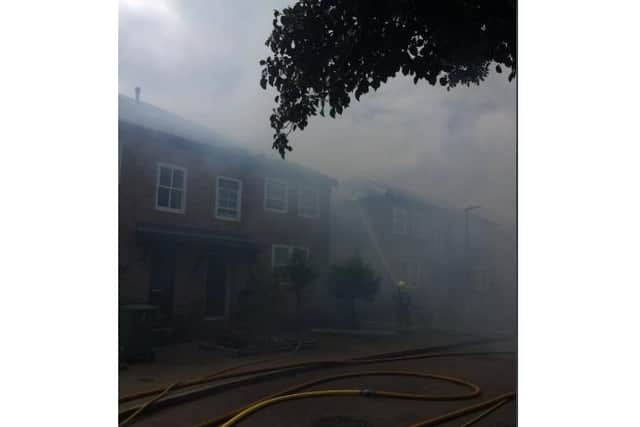 A number of properties were damaged in the fire (C) Hertfordshire Fire And Rescue Service Twitter account for Berkhamsted Fire Station