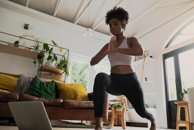 Virtual yoga class
