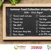 Summer Food Collection at Tesco stores in Hemel Hempstead