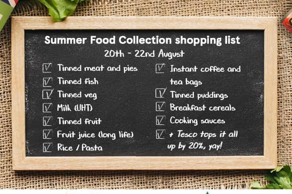Summer Food Collection at Tesco stores in Hemel Hempstead