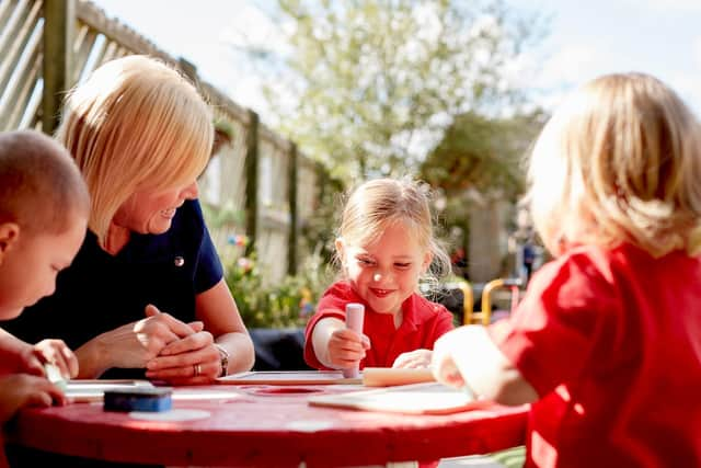 Busy Bees nursery stock image