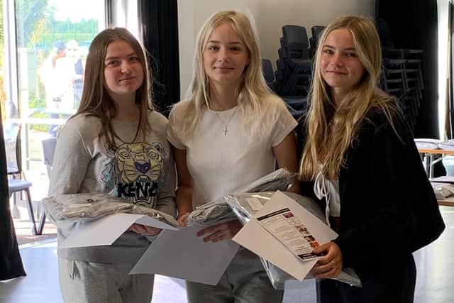 Students are celebrating their GCSE results