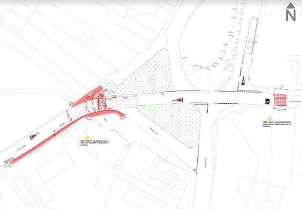 Plans for traffic calming measures being installed in Aldbury