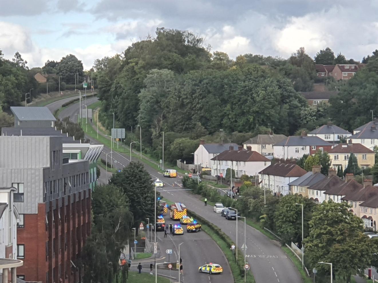 Police at the scene of twovehicle collision in Hemel Hempstead Hemel