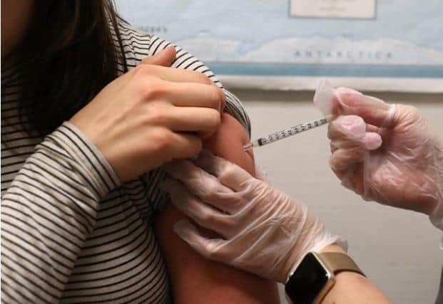 Flu vaccination stock image