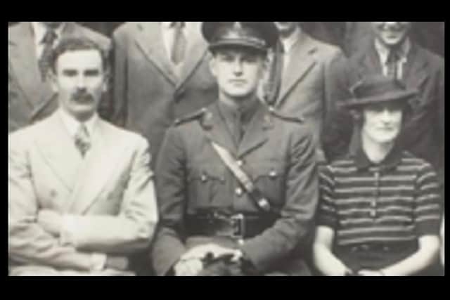 L-R: H Lindsay and M and I Churchill-Dawes, some of Gadebridge Park School teachers 1939-43