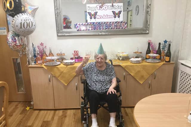 The Lodge care home hosted a party for her