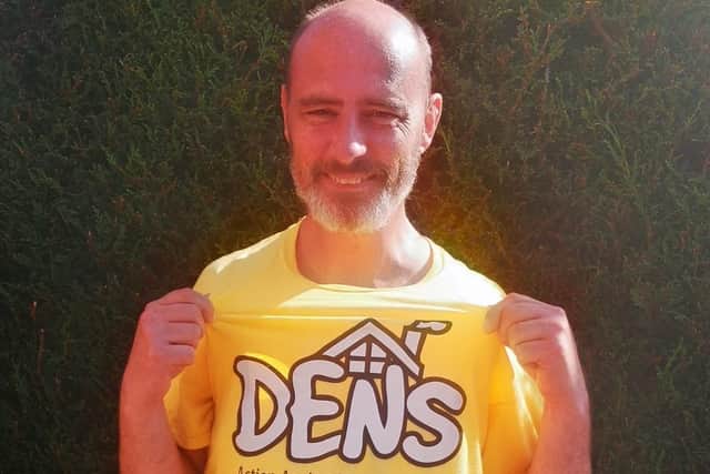 Chris is stepping up to the challenge to help raise money for DENS