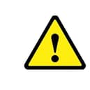 A yellow warning is in place
