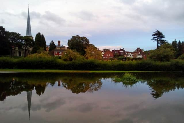 Old Town reflected in floods (C) Quentin Halfyard