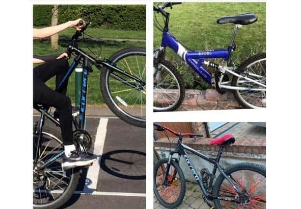 Police have released images of the stolen bikes