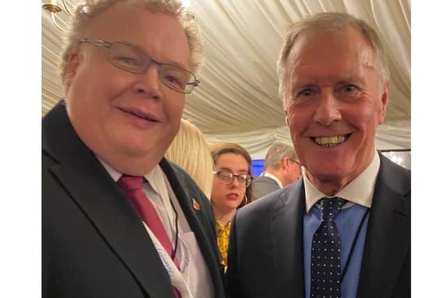 Simon Aulton and Sir Geoff Hurst