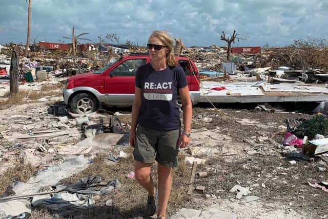 Elizabeth in the Bahamas last year following Hurricane Dorian