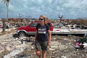 Elizabeth in the Bahamas last year following Hurricane Dorian