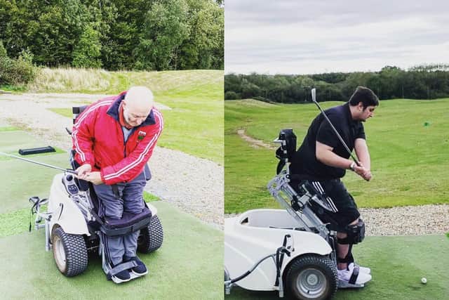 Jordan and his grandad were able to play golf together