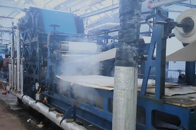 The 1902 Fourdrinier paper machine, will soon have a cylinder mould machine sitting alongside