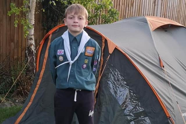 Warrick, part of a local scout group