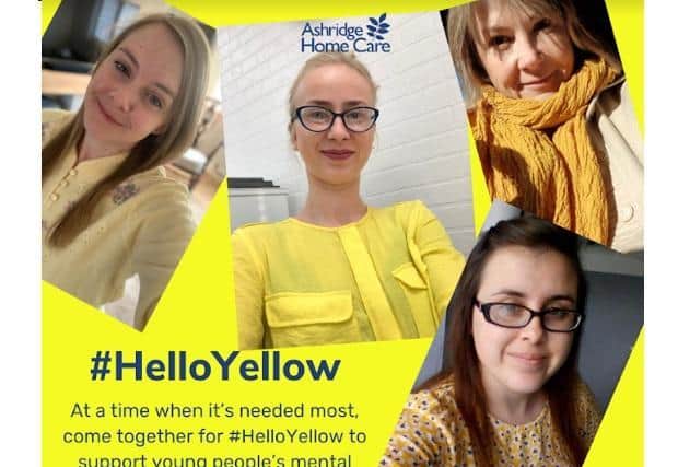 One of the initiatives the team embraced, wearing yellow for World Mental Health Day