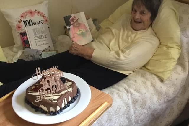 Lucy Lee, received a special card from HM The Queen when she turned 100 on Friday