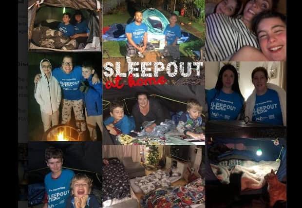 Five local homeless charities combined forces to host a Sleepout at home event to raise awareness and money for those facing homelessness this winter