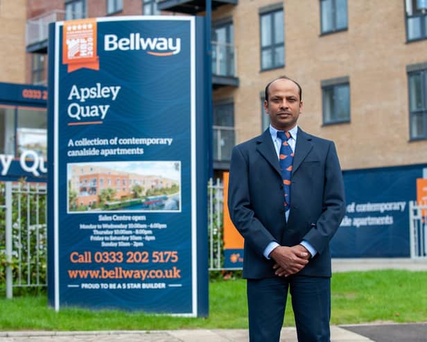 Chandra Kancham, award-winning site manager at Bellway’s Apsley Quay development