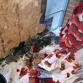 Damage to shop window