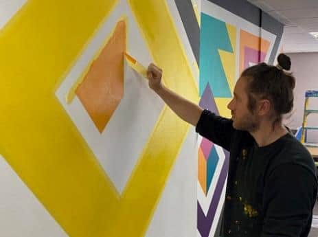 International artists created a unique piece of art at Shurtape UK headquarters in Hemel Hempstead