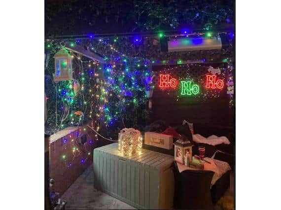 Koo Popple has turned her garden into a Winter Wonderland to spread some festive cheer this Christmas
,