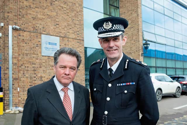 Mr Lloyd and Chief Constable at Hemel Hempstead Police Station (picture take pre-Covid)