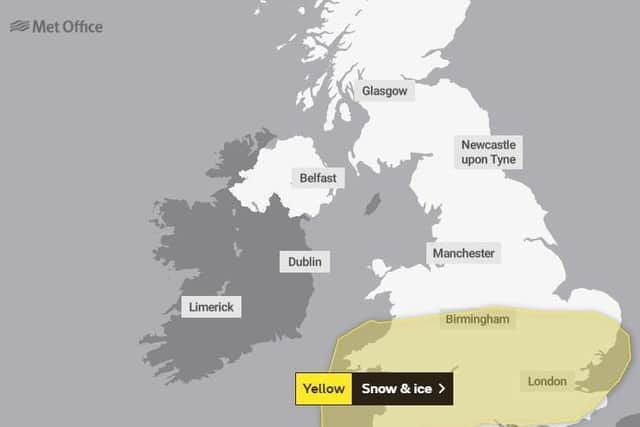 Hemel weather warning (C) Met Office