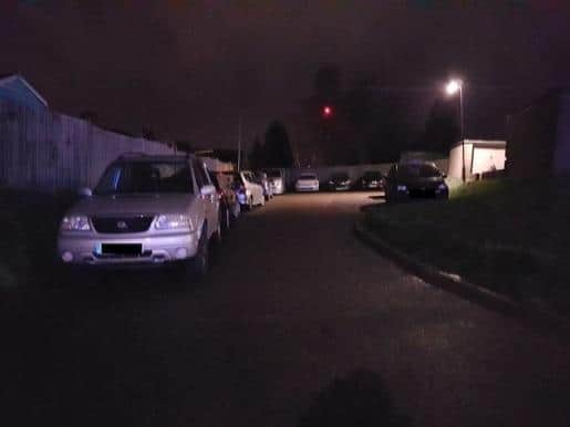 Access to the car park by the existing garages is very narrow