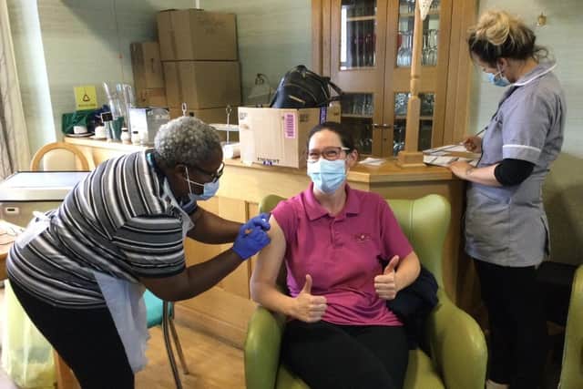 The vaccination roll out is targeting both staff and residents