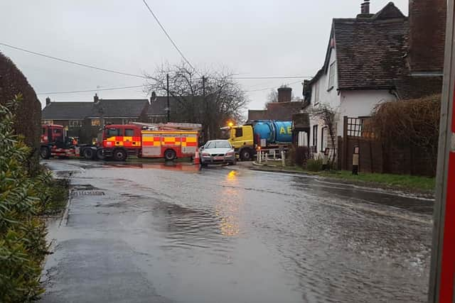 Flooding in Long Marston