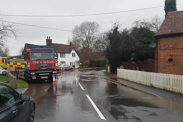 Flooding in Long Marston