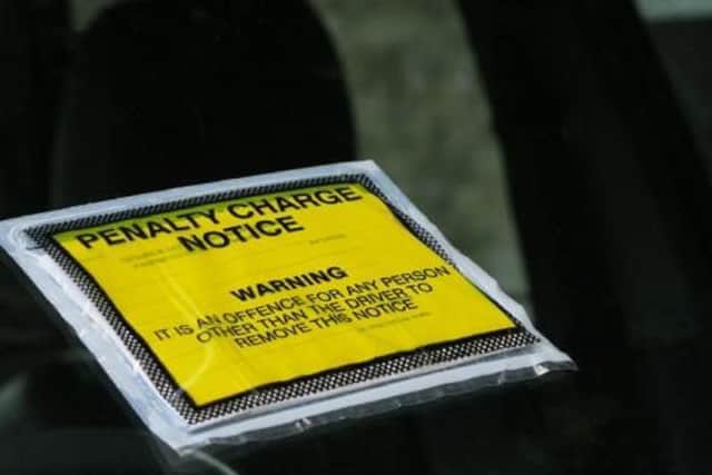 Parking ticket stock image