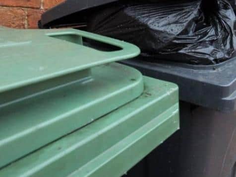 Bins stock image