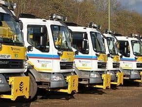 Gritter line up (C) Hertfordshire County Council