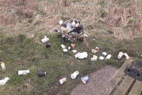 Rubbish left near the canal