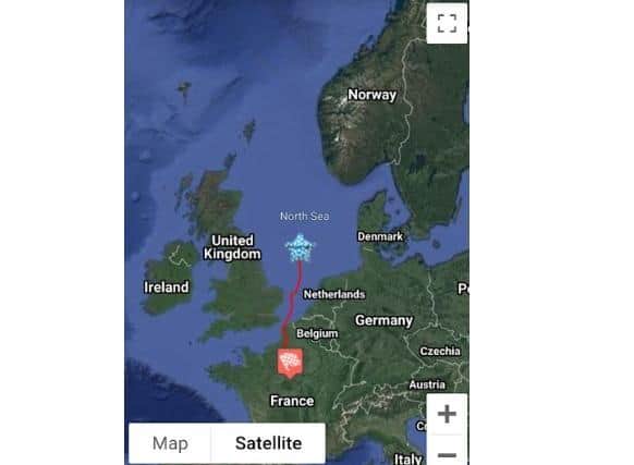 Picture shows how the balloon was being tracked. Sent in by Kings Langley School