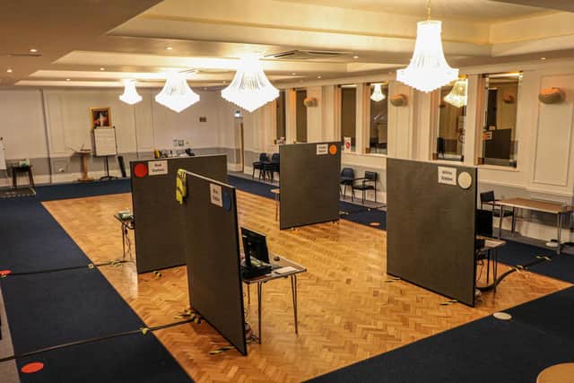 Halsey Hall Set up to deliver Vaccinations