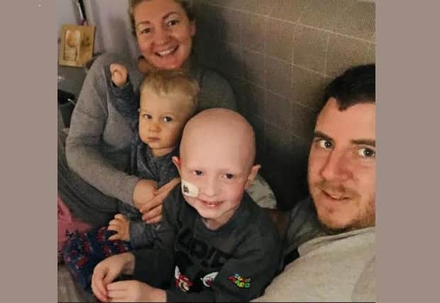 Ollie with Lucy, Gary and his brother Jake