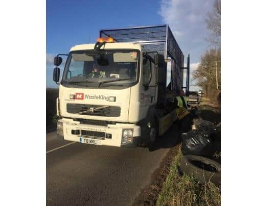 Waste King team up with Camiers Waste Management to clean up the verges and hedgerows