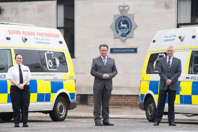 (L-R) Asst Ch Constable Genna Telfer, David Lloyd and Phil Bibby