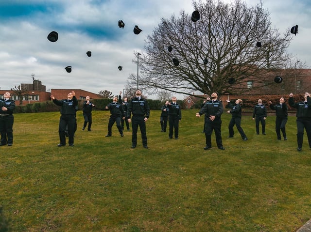 Hertfordshire Police's first 15 new trainee police officers of 2021 officially graduated on Friday