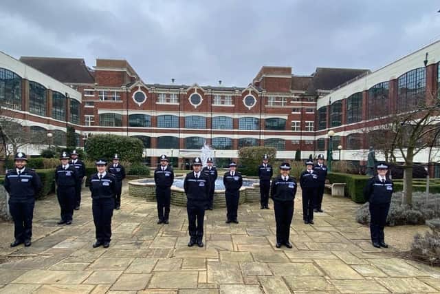 Hertfordshire Police's first 15 new trainee police officers of 2021 officially graduated on Friday