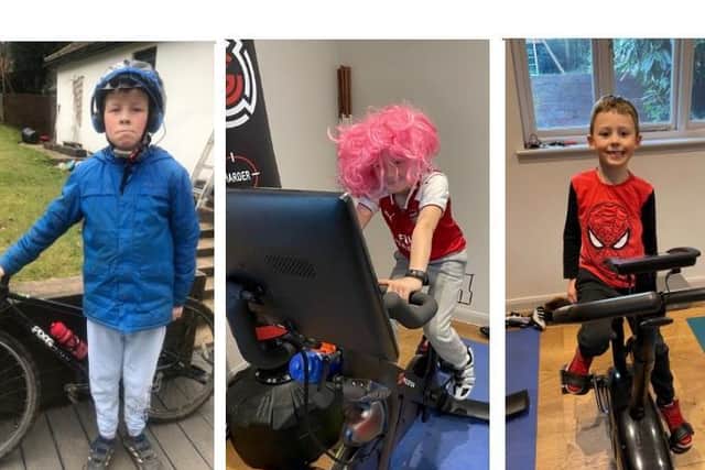 Javi, Leo and Seb have been dressing silly for their cycling challenge