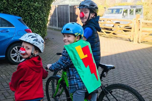 Javi, Leo and Seb are raising money for Red Nose Day