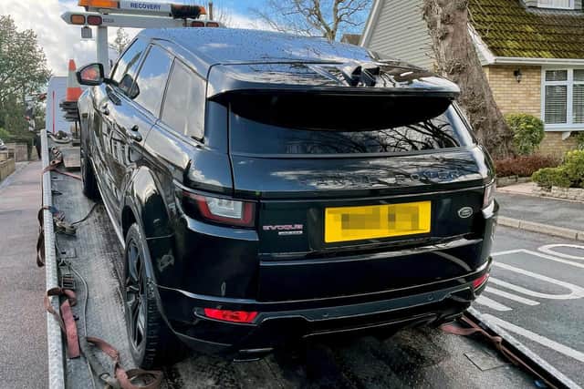 The car being recovered