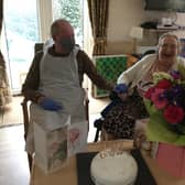 Peter visiting his wife Ann on her birthday at Bupa Care Home