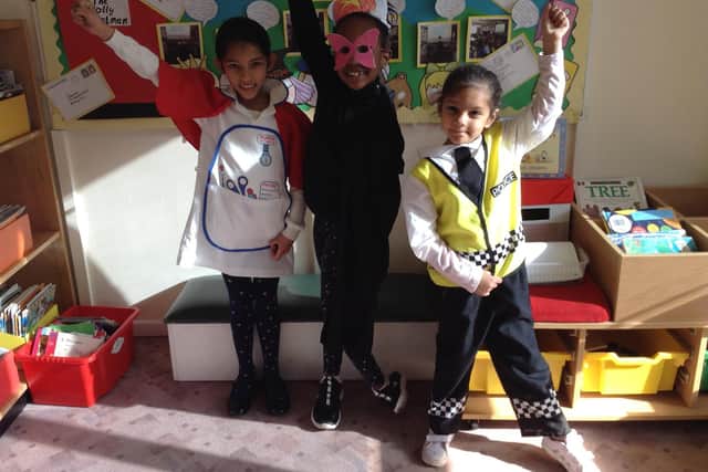 Children dressed as their heroes for the Superhero Fun Run